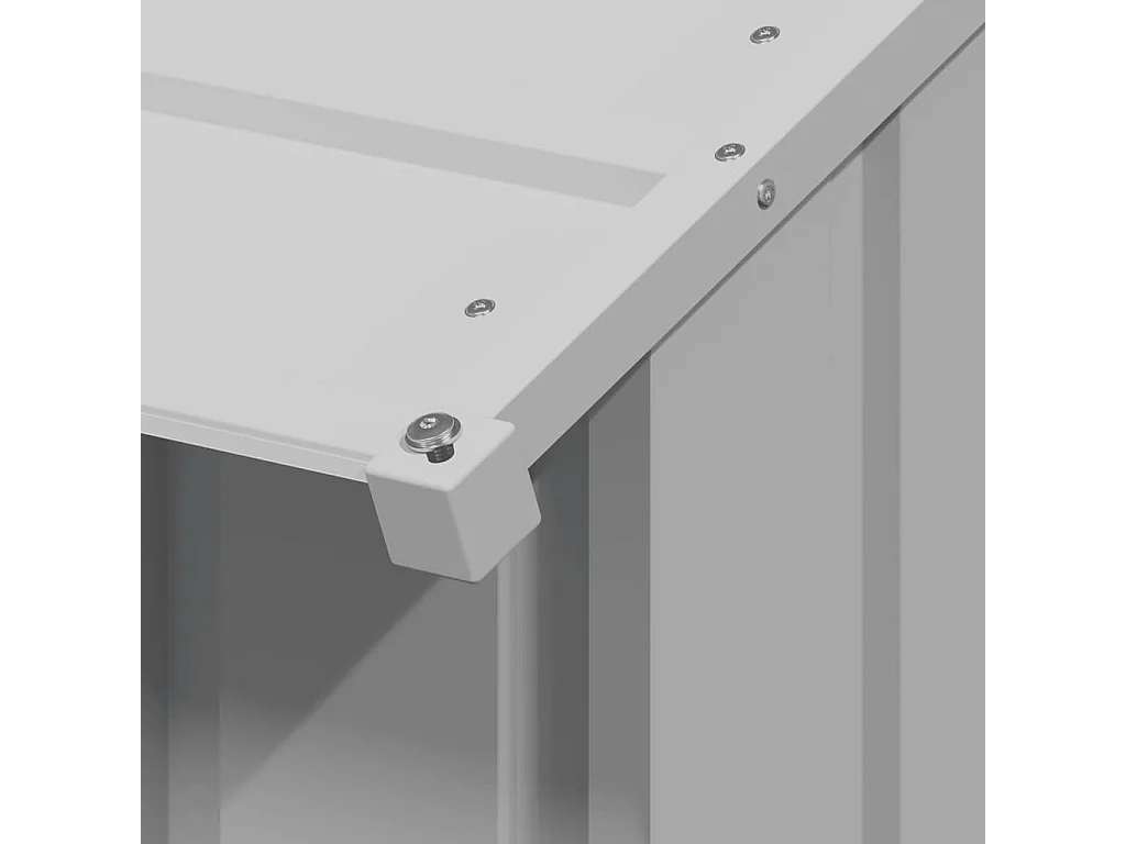 Caseta para perros con techo acero galvanizado 131x101x102 cm