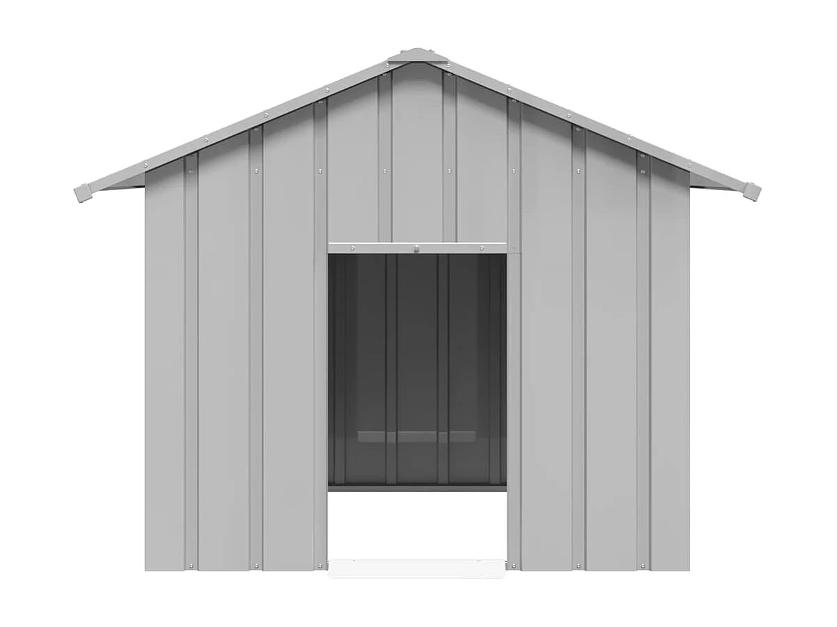 Niche pour chien avec toit noir 131x101x102 cm acier galvanisé