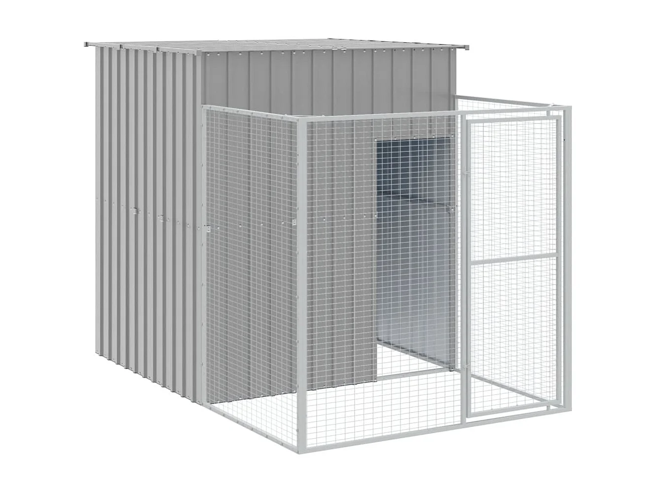 Niche pour chien avec cour gris clair 165x455x181 cm