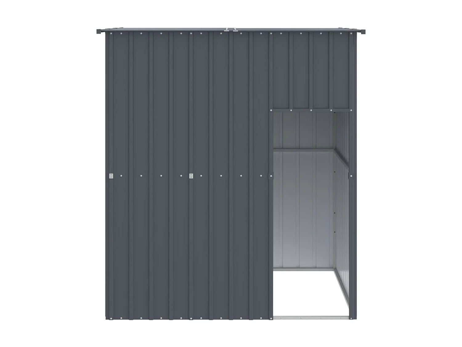 Caseta perros con tejado acero galvanizado gris 165x153x181 cm