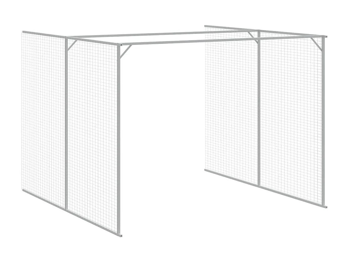 Niche pour chien avec cour gris clair 214x865x181 cm