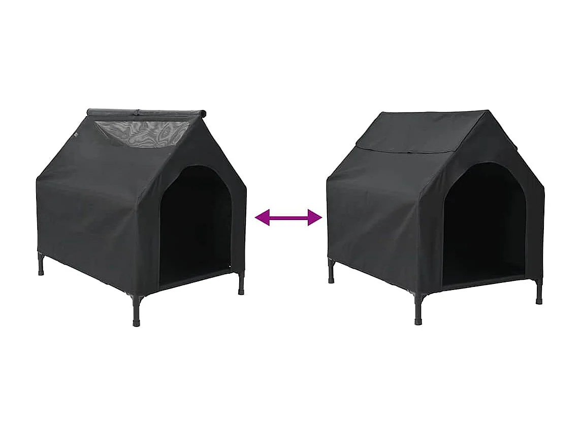 Maison pour Chiens Noir 110 x 75 x 107,5 cm