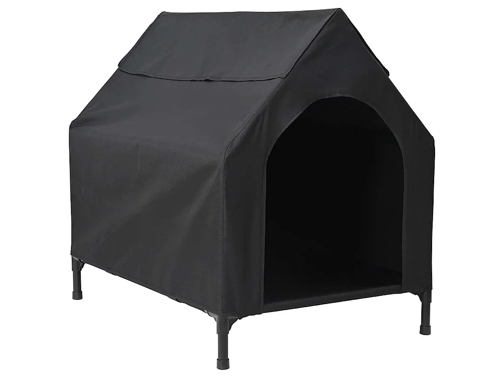 Casa para perros Negro 110 x 75 x 107.5 cm Tela Oxford y Acero