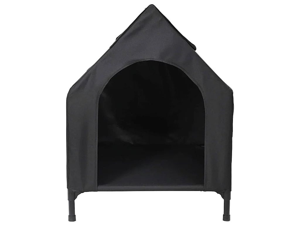 Casa para perros Negro 110 x 75 x 107.5 cm Tela Oxford y Acero
