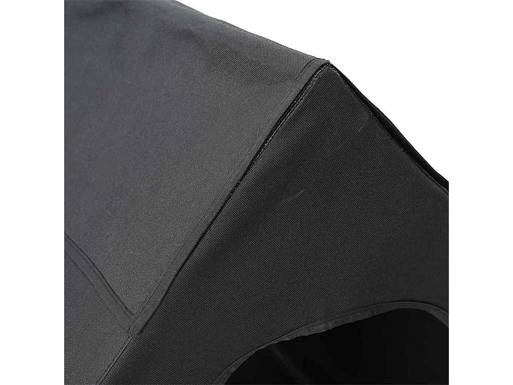 Casa para perros Negro 110 x 75 x 107.5 cm Tela Oxford y Acero