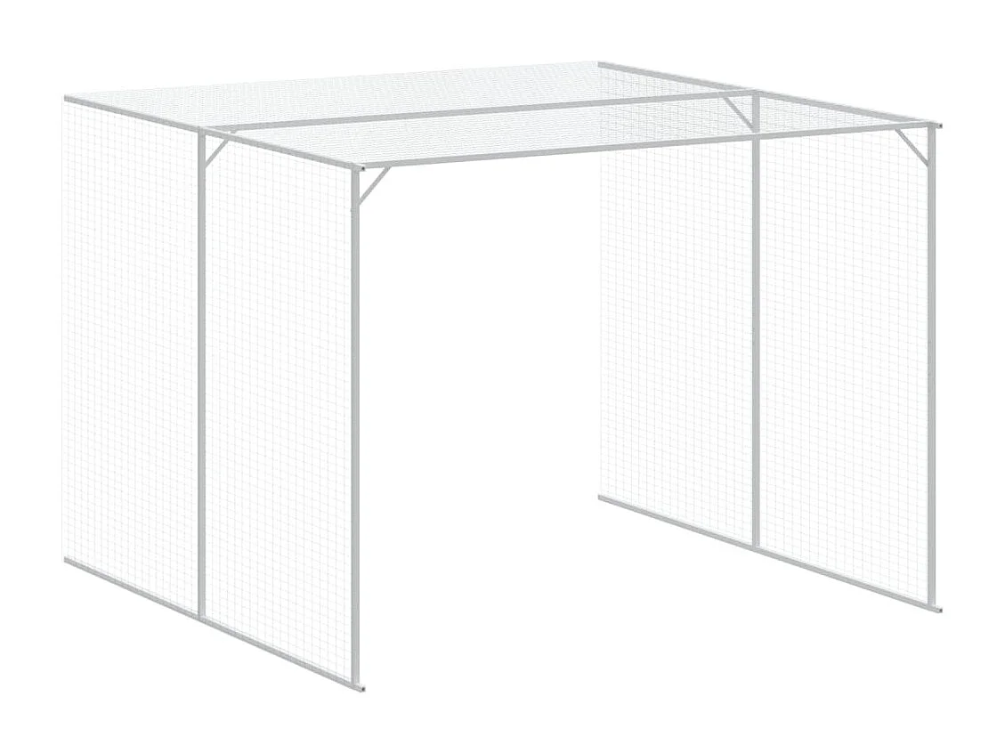 Niche pour chien avec cour anthracite 214x1069x181 cm