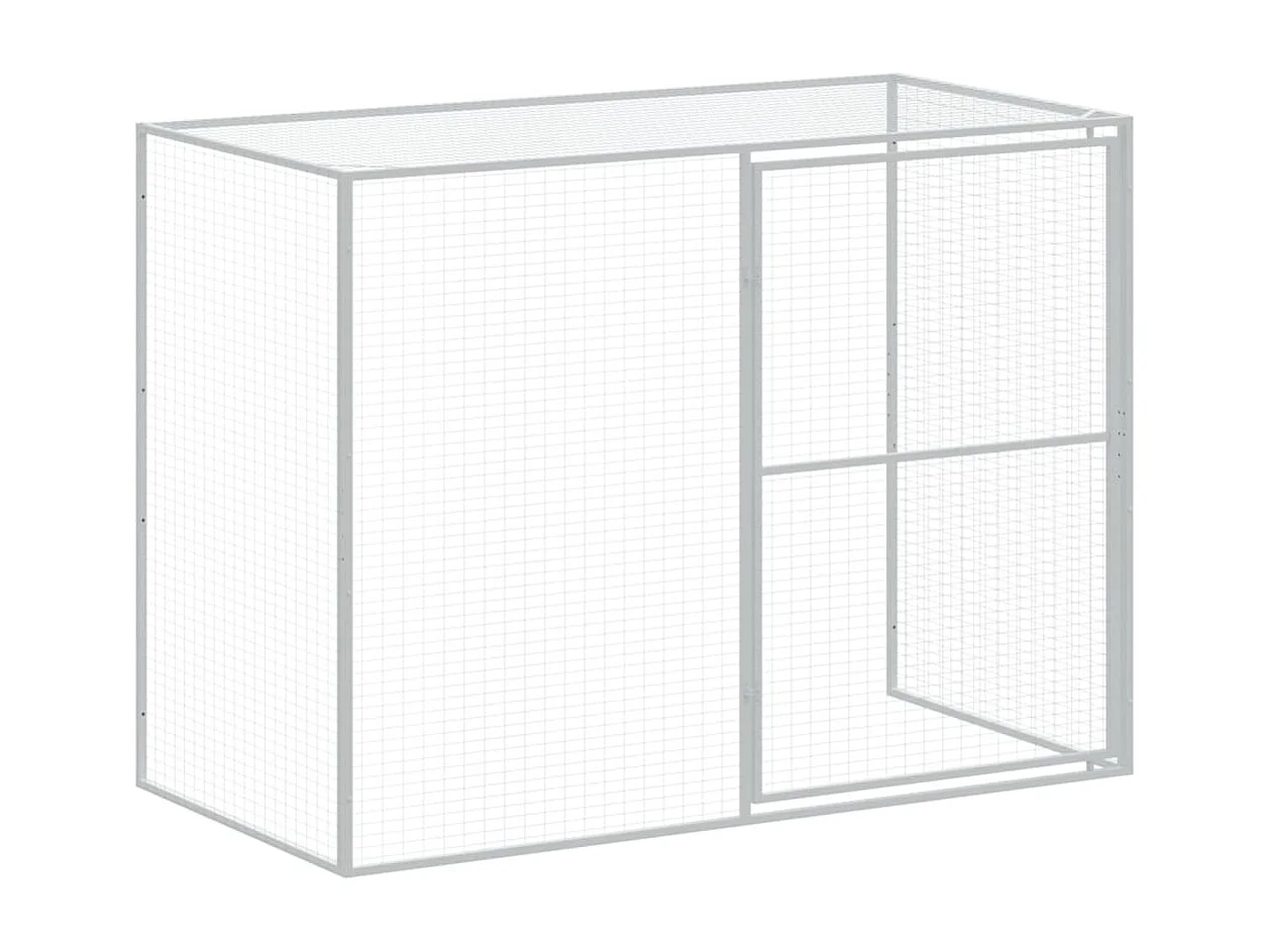 Niche pour chien avec cour anthracite 214x1069x181 cm