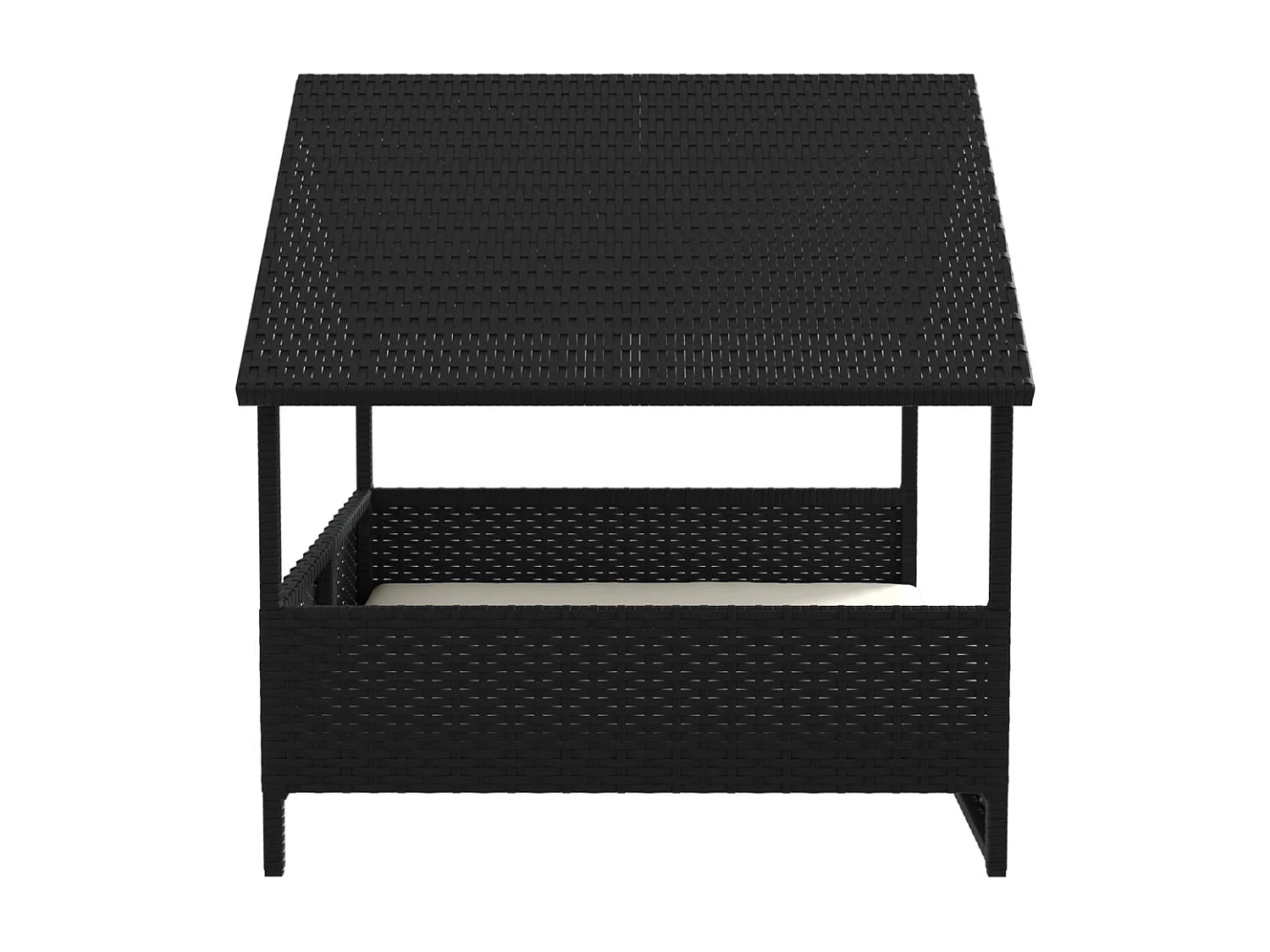 Niche pour chien avec coussin résine tressée