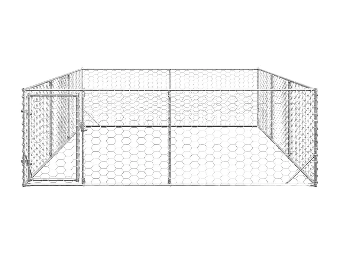 Niche d'extérieur pour chien avec porte, 3 x 4 x 1 m, acier galvanisé