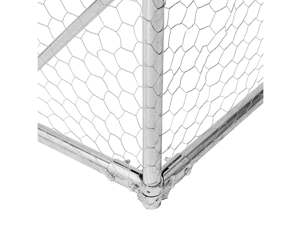 Caseta para perros de exterior con puerta de acero galvanizado (3 x 4 x 1 m)