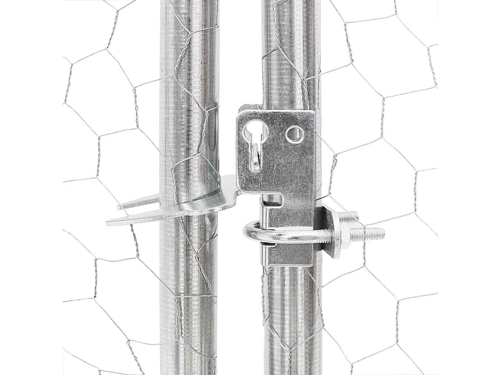 Caseta para perros de exterior con puerta de acero galvanizado (3 x 4 x 1 m)
