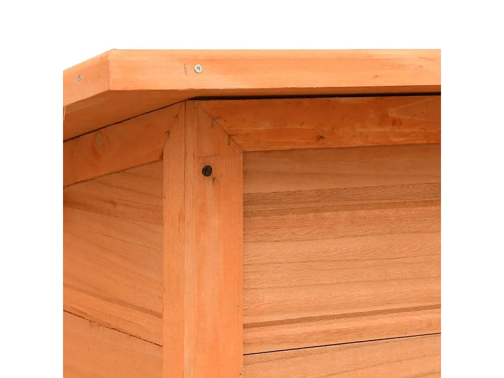 Caseta para perros madera maciza pino y abeto 120x77x86 cm