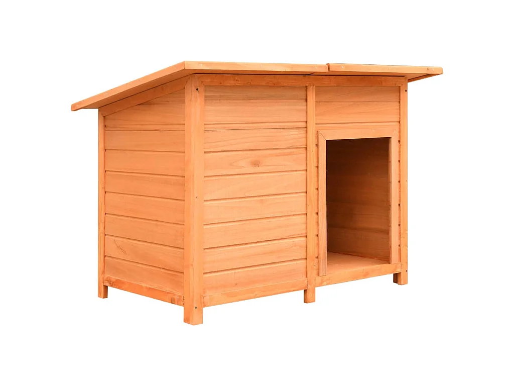 Caseta para perros madera maciza pino y abeto 120x77x86 cm