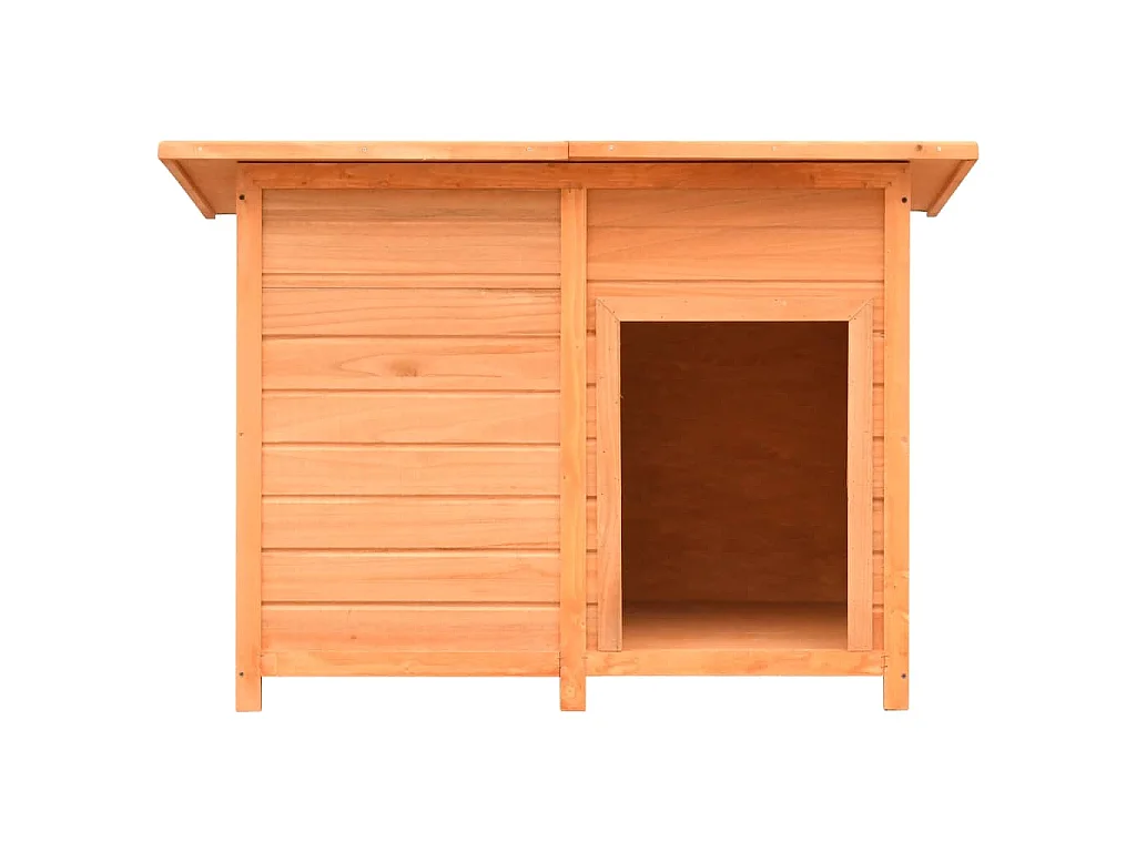 Caseta para perros madera maciza pino y abeto 120x77x86 cm