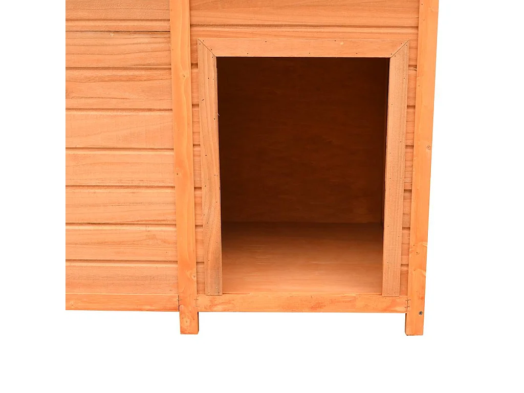Caseta para perros madera maciza pino y abeto 120x77x86 cm