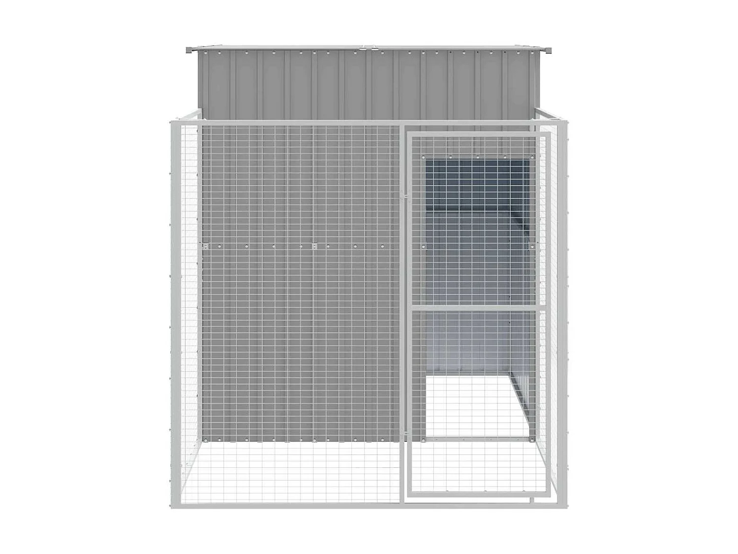 Niche pour chien avec cour gris clair 165x251x181 cm