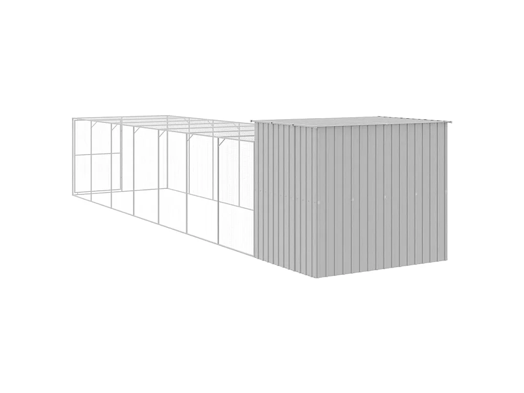 Niche pour chien avec cour gris clair 214x865x181 cm