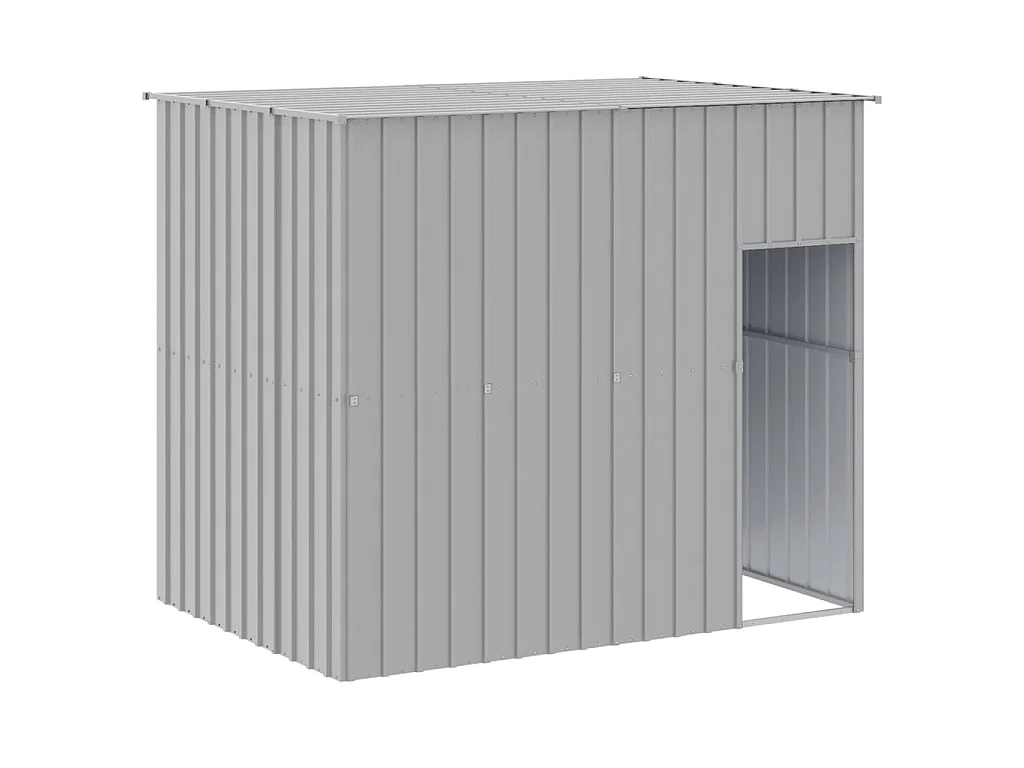 Niche pour chien avec cour gris clair 214x865x181 cm
