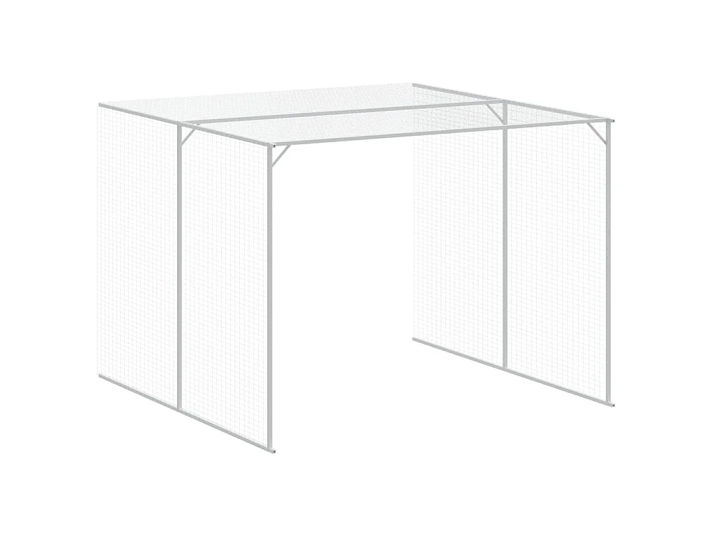 Niche pour chien avec cour gris clair 214x865x181 cm