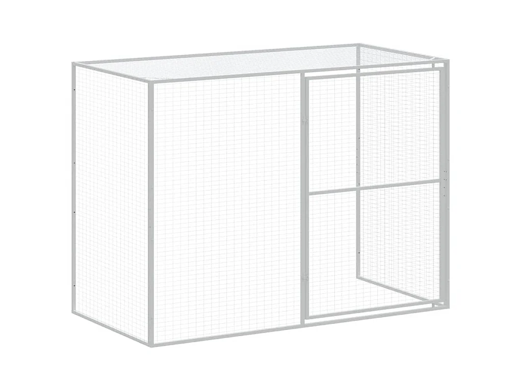 Niche pour chien avec cour gris clair 214x865x181 cm