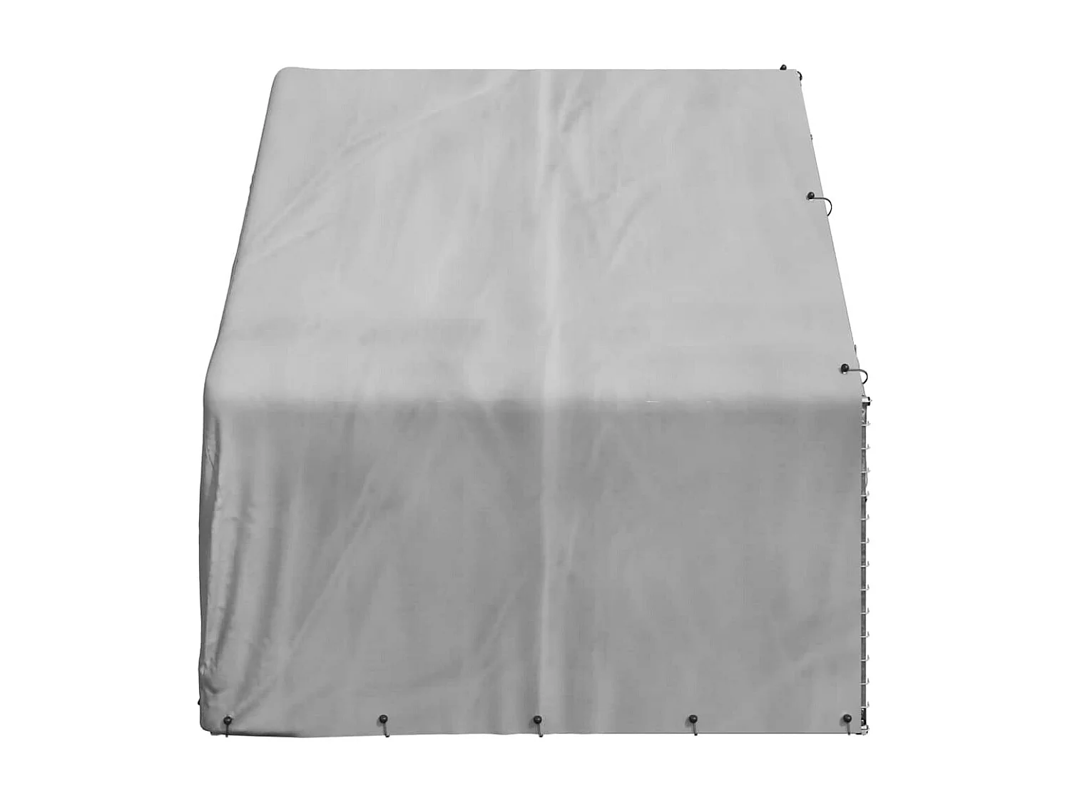 Niche d'extérieur pour chien avec couvercle, 3 x 2 x 1,9 m, acier galvanisé