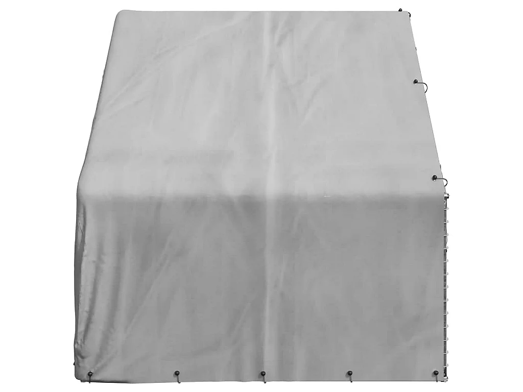Caseta para perros de exterior con cubierta 3x2x1,9 m de acero galvanizado