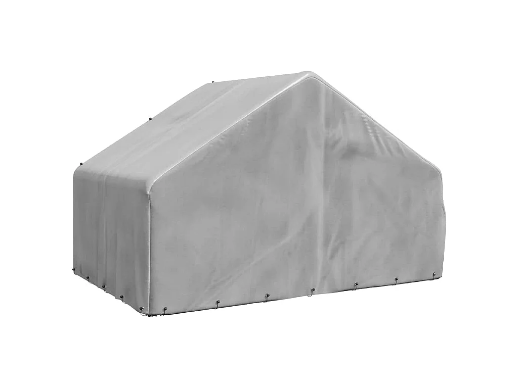 Caseta para perros de exterior con cubierta 3x2x1,9 m de acero galvanizado