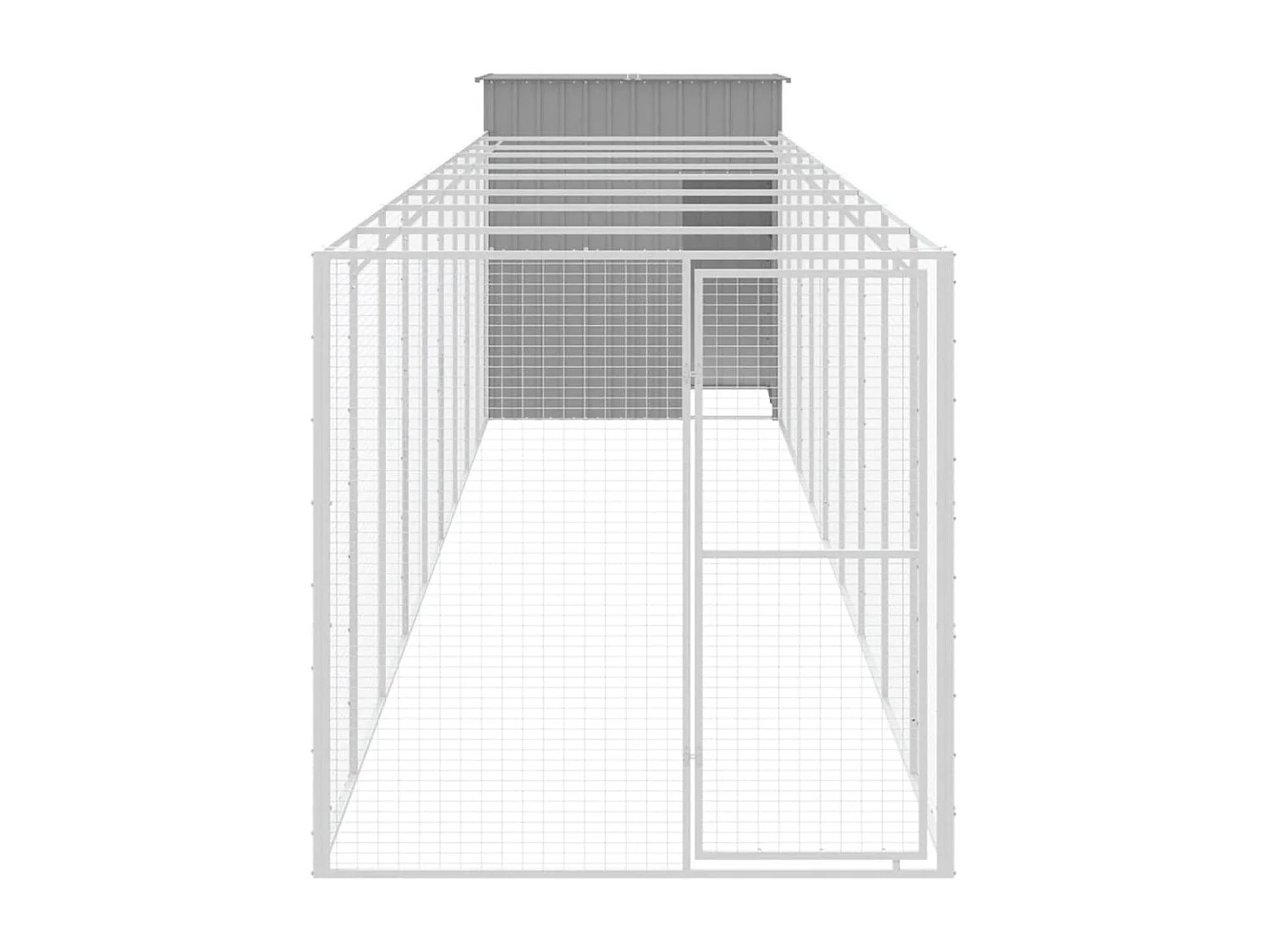 Niche pour chien avec cour gris clair 165x1067x181 cm
