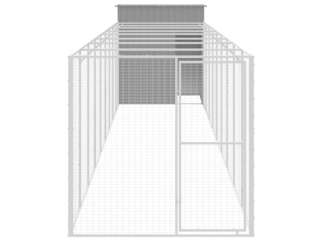 Caseta perro corral acero galvanizado gris claro 165x1067x181cm
