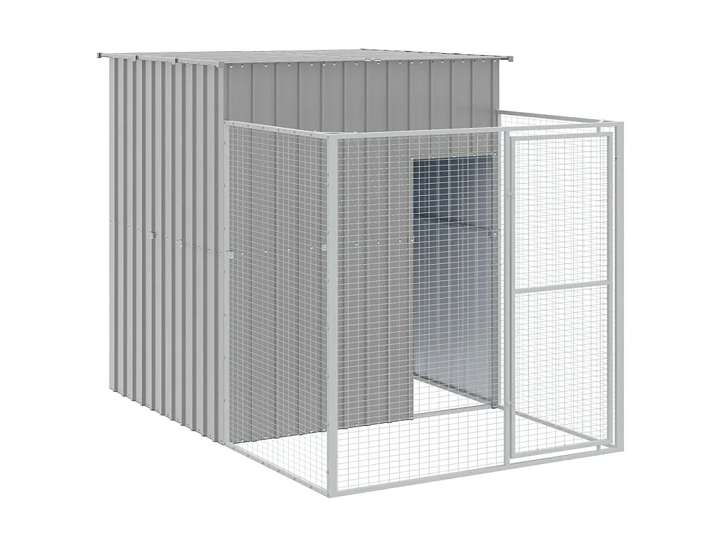 Caseta perro corral acero galvanizado gris claro 165x1067x181cm