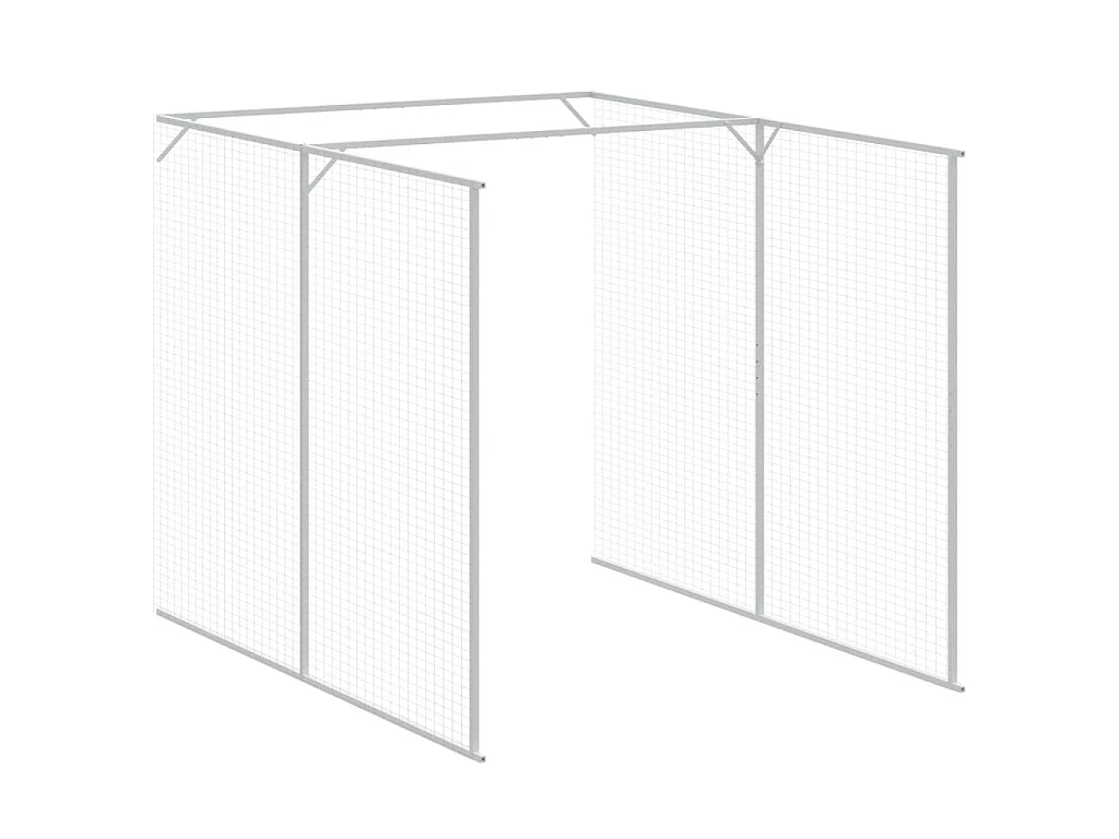 Caseta perro corral acero galvanizado gris claro 165x1067x181cm