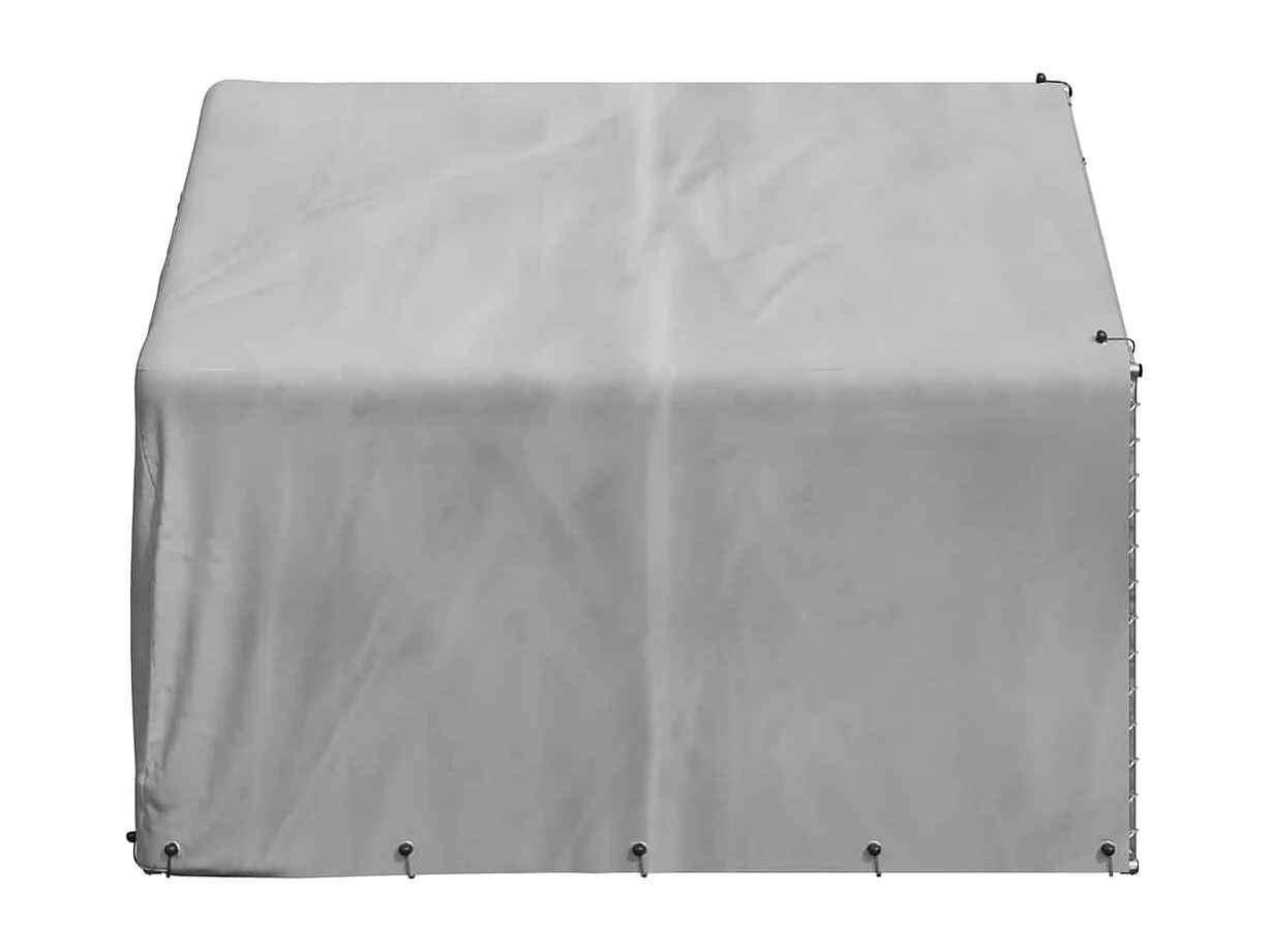 Niche d'extérieur pour chien avec couvercle 2 x 2 x 1,5 m en acier galvanisé