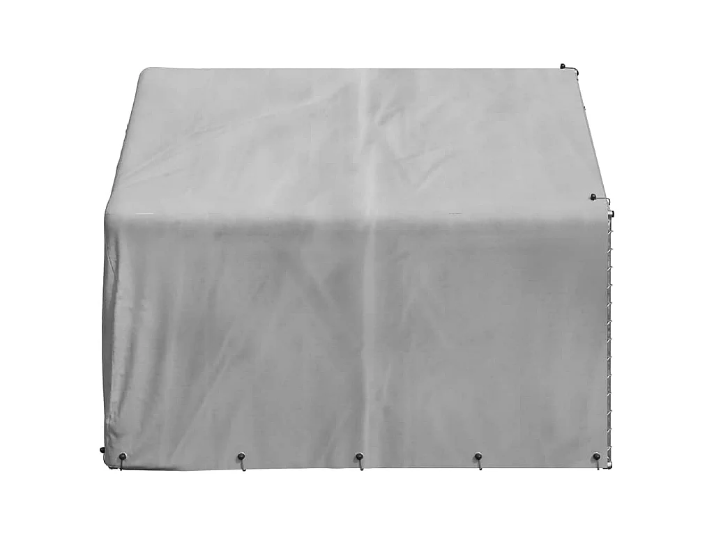 Caseta para perros de exterior con cubierta 2x2x1,5 m de acero galvanizado