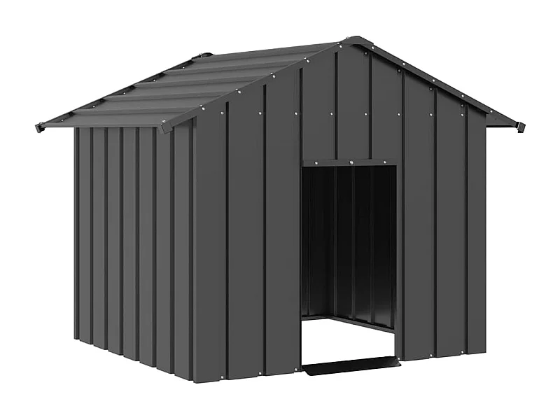 Caseta para perros con techo acero galvanizado 131x101x102 cm