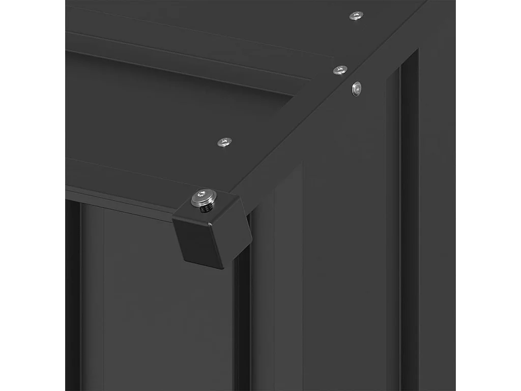 Caseta para perros con techo acero galvanizado 131x101x102 cm