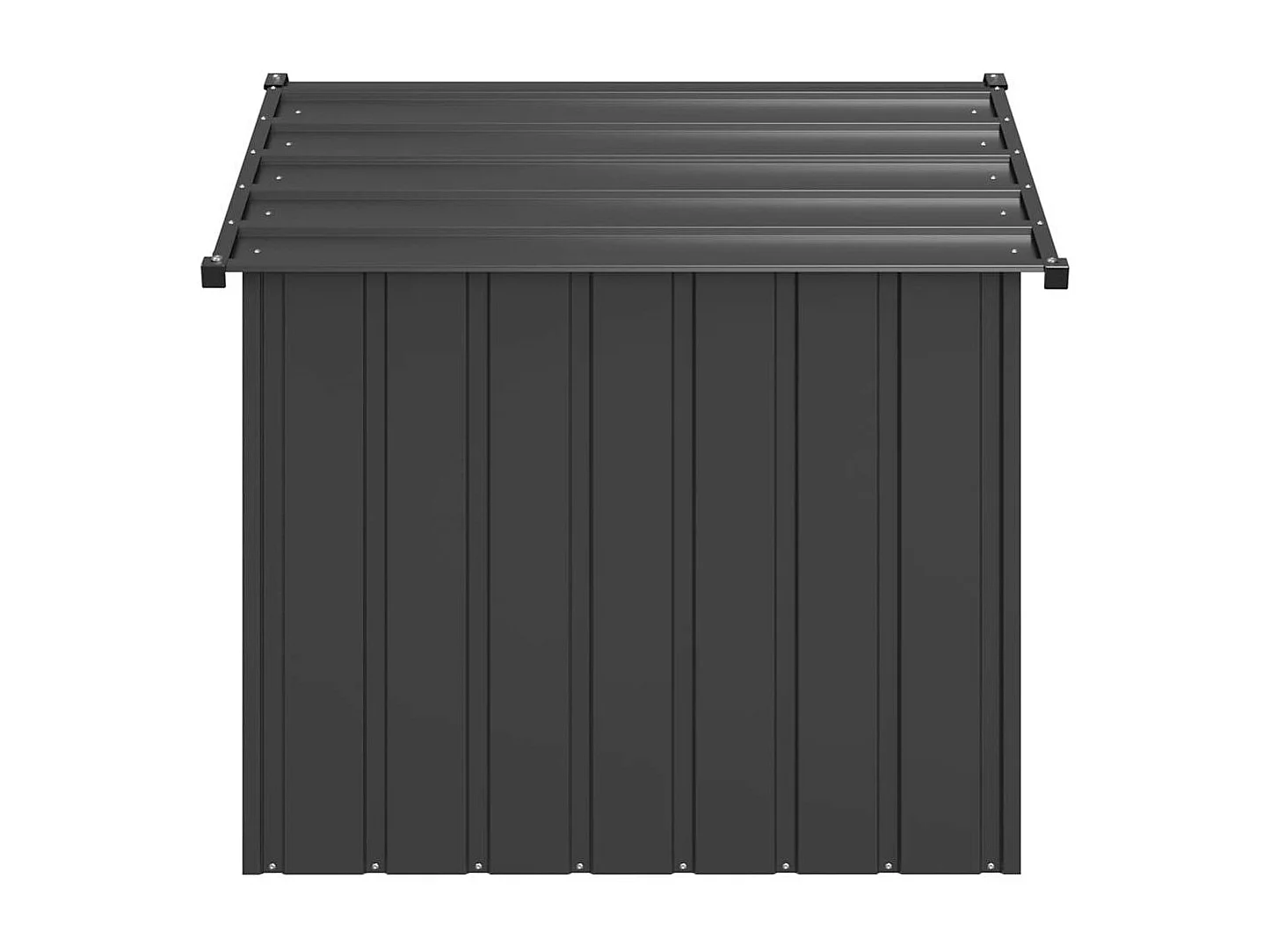 Niche pour chien avec toit noir 131x101x102 cm acier galvanisé