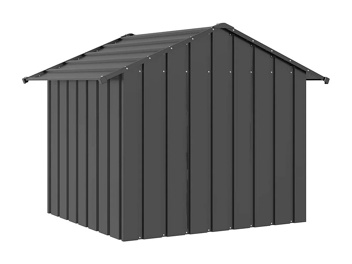 Niche pour chien avec toit noir 131x101x102 cm acier galvanisé