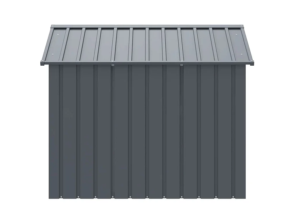 Caseta perros con tejado acero galvanizado gris 117x153x123 cm