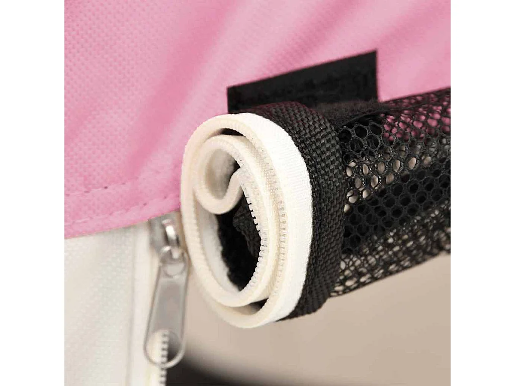 Parc pour chiens pliable avec sac de transport Rose 90x90x58 cm