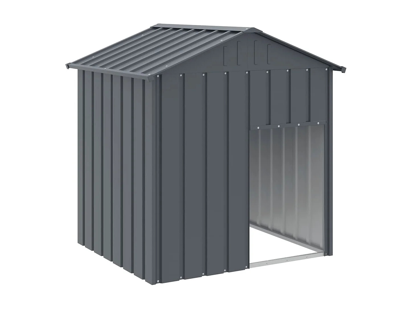 Niche pour chien avec toit anthracite acier galvanisé