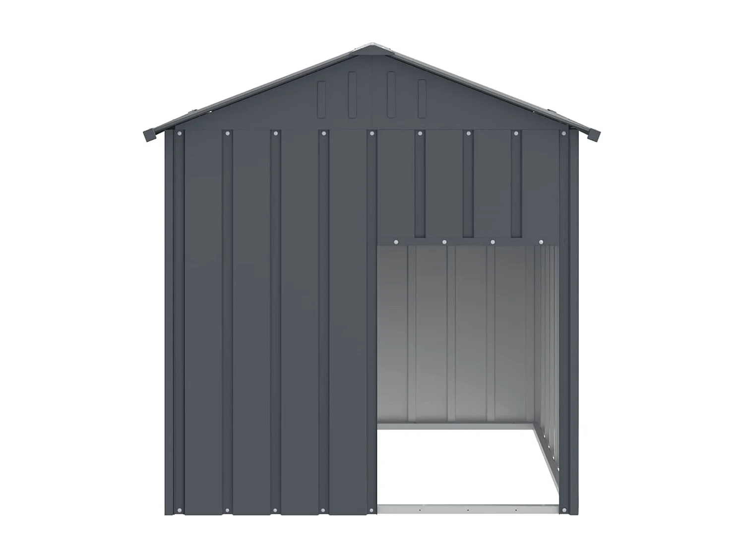 Niche pour chien avec toit anthracite acier galvanisé