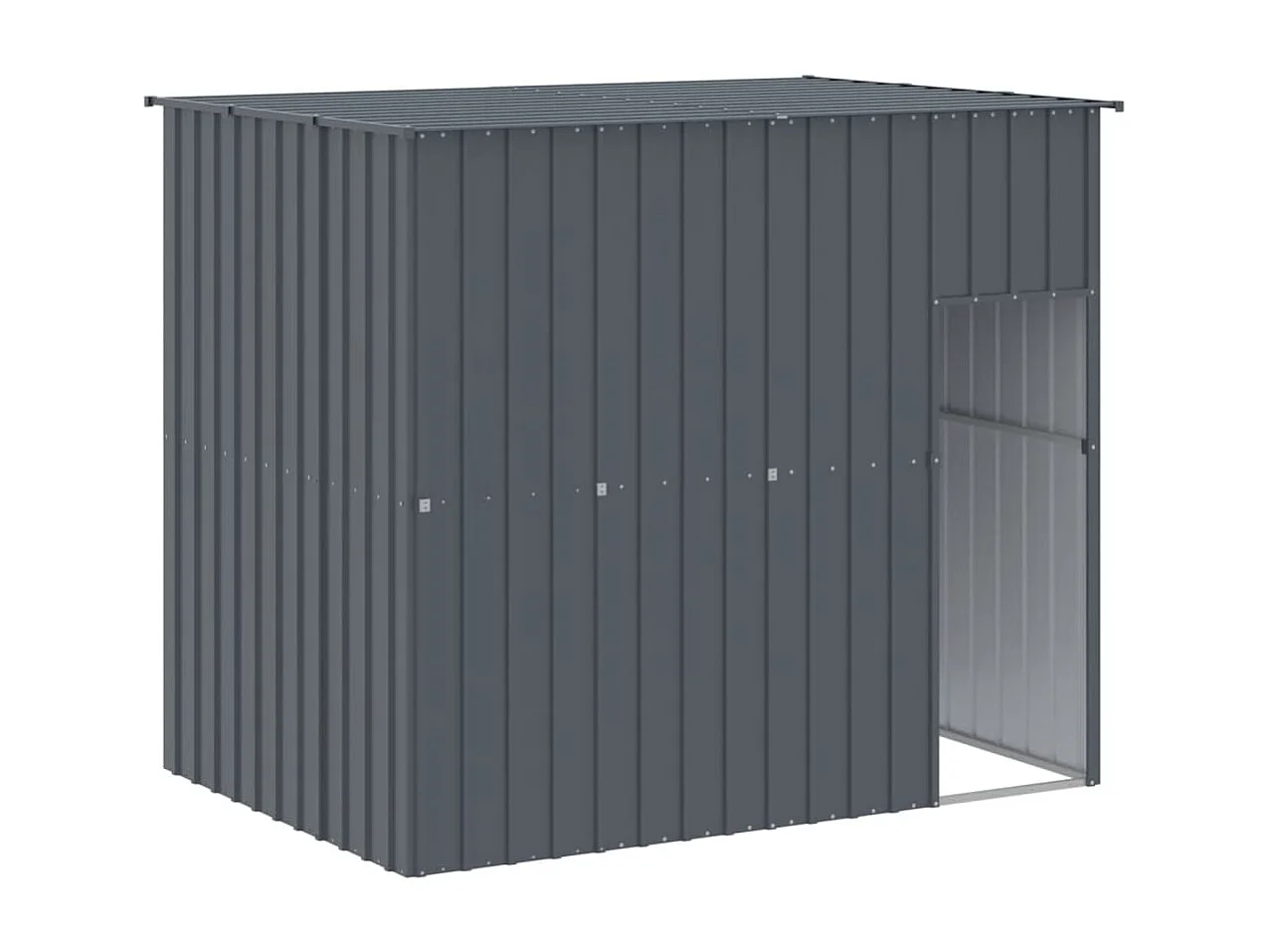 Niche pour chien avec cour anthracite 214x457x181 cm