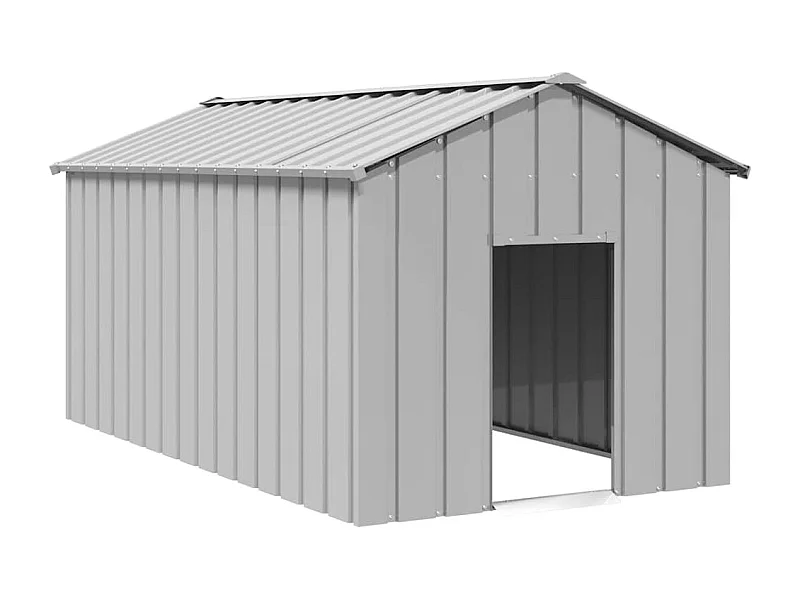 Caseta para perros con techo acero galvanizado 114x202x101 cm