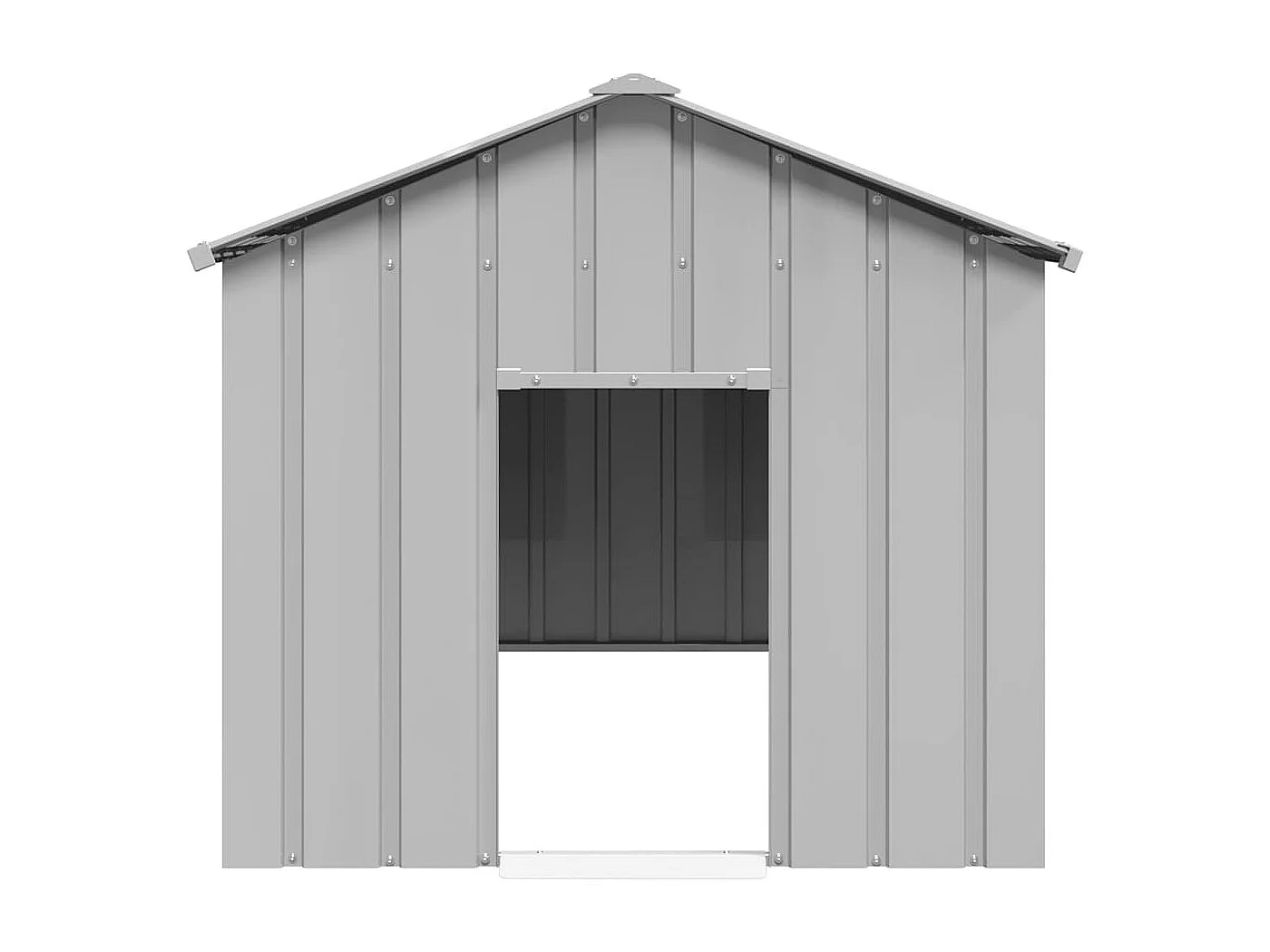 Caseta para perros con techo acero galvanizado 114x202x101 cm