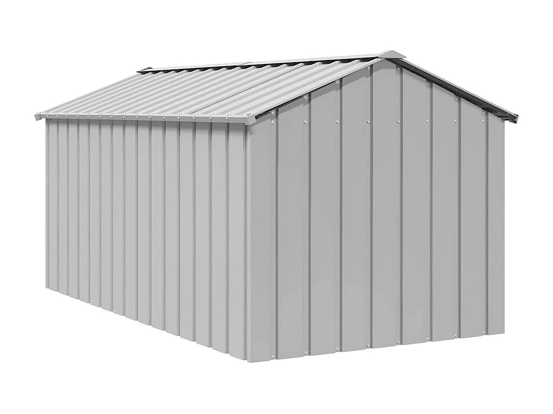 Caseta para perros con techo acero galvanizado 114x202x101 cm