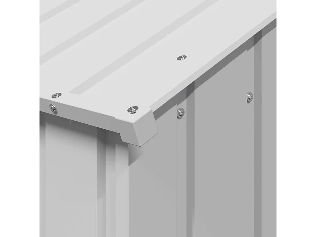 Caseta para perros con techo acero galvanizado 114x202x101 cm