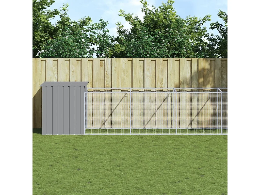 Niche pour chien avec cour gris clair 110x1017x110 cm