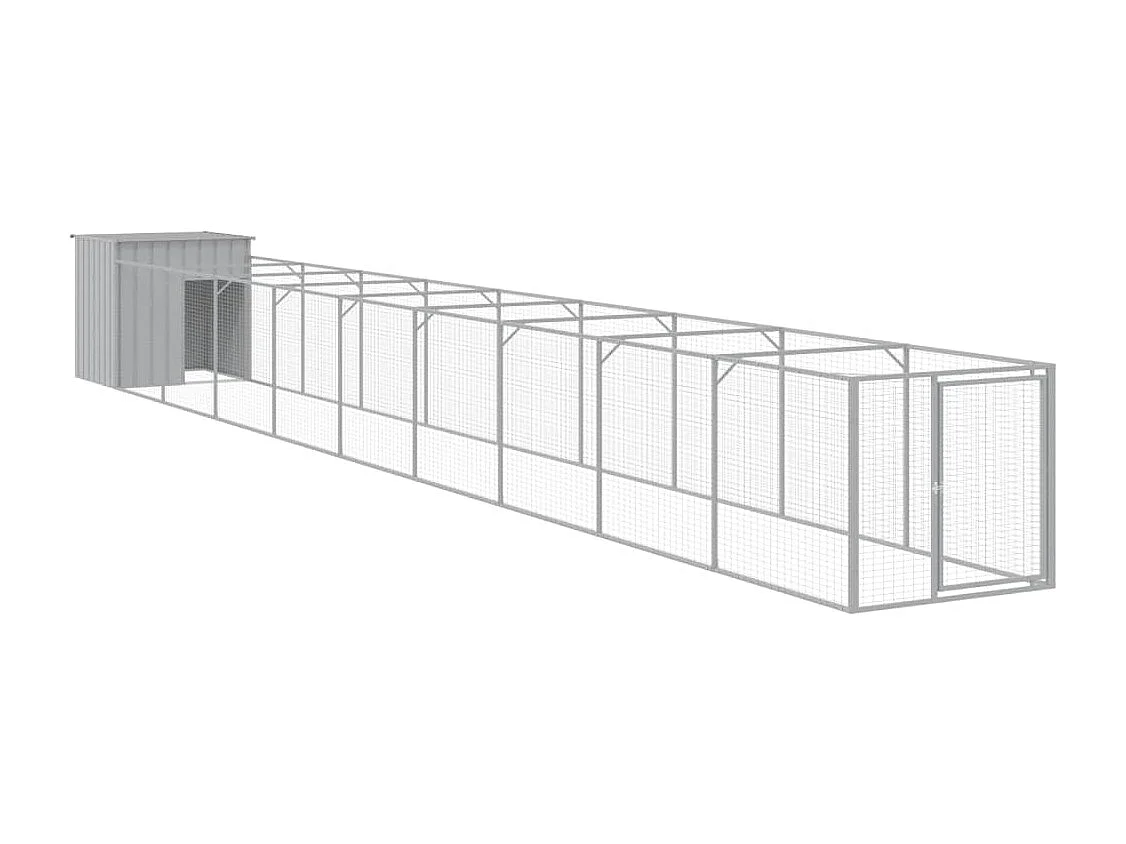 Niche pour chien avec cour gris clair 110x1017x110 cm