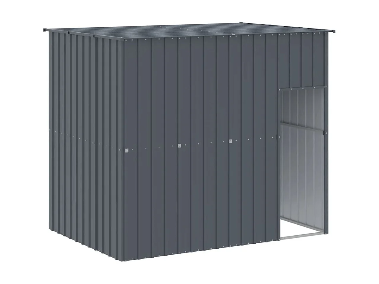 Niche pour chien avec cour anthracite 214x865x181 cm