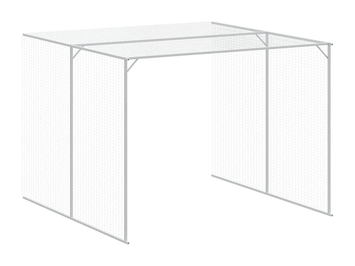 Niche pour chien avec cour anthracite 214x865x181 cm